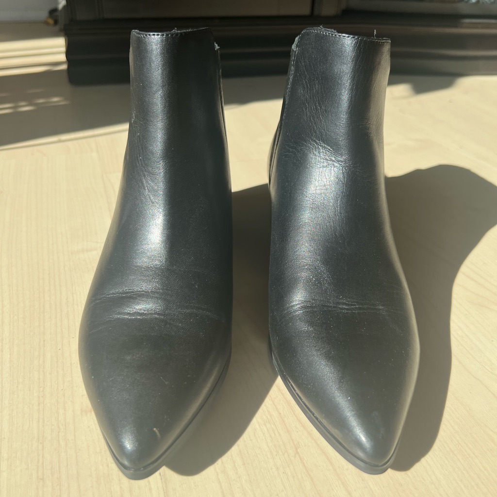 Halogen Sleek Black Ankle Booties